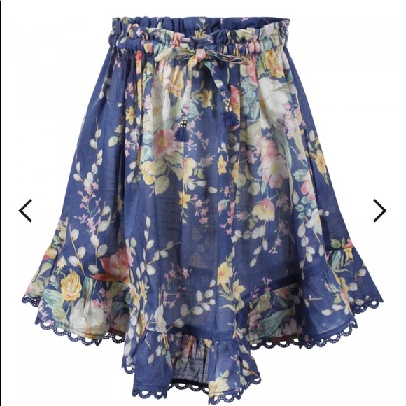 ZIMMERMANN GIRLS Blue Zinnia Ruffle Skirt 8,10 - Picture 5 of 5